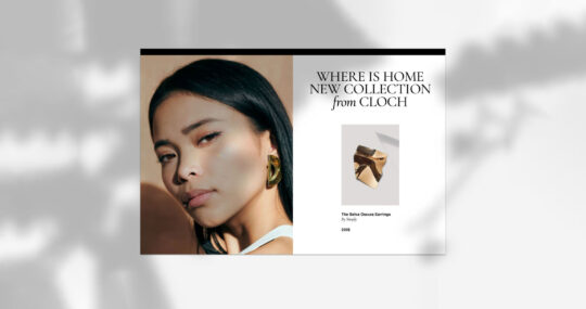 Blog Banner featuring a new earring collection from Cloch