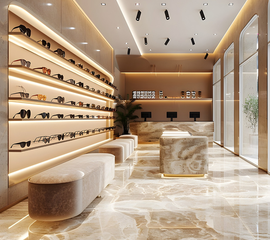 Sunglasses store lobby