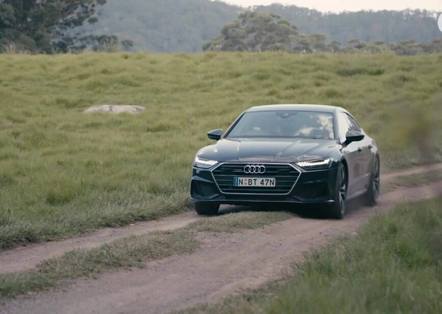 Black Audi Car on the road
