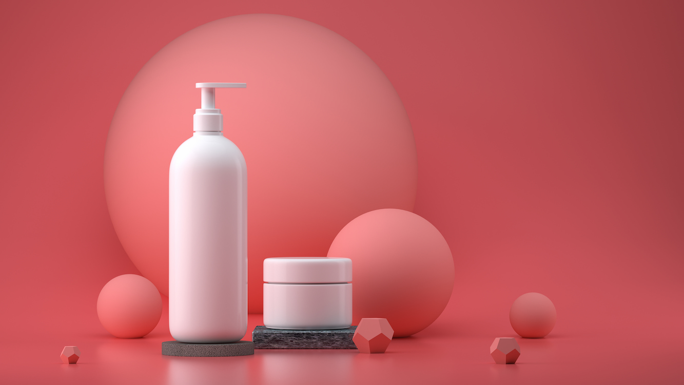 Two different skincare bottle