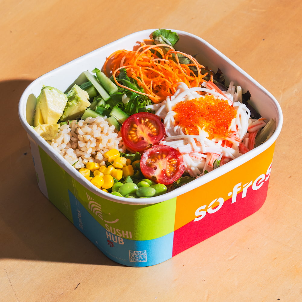 Crabstick Salad from the Sushi Hub | High-Quality Food Photography for Hospitality Industry