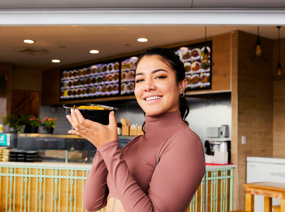 Shot of a Woman Promoting a Food Brand | Compelling Visual for Influencer Marketing