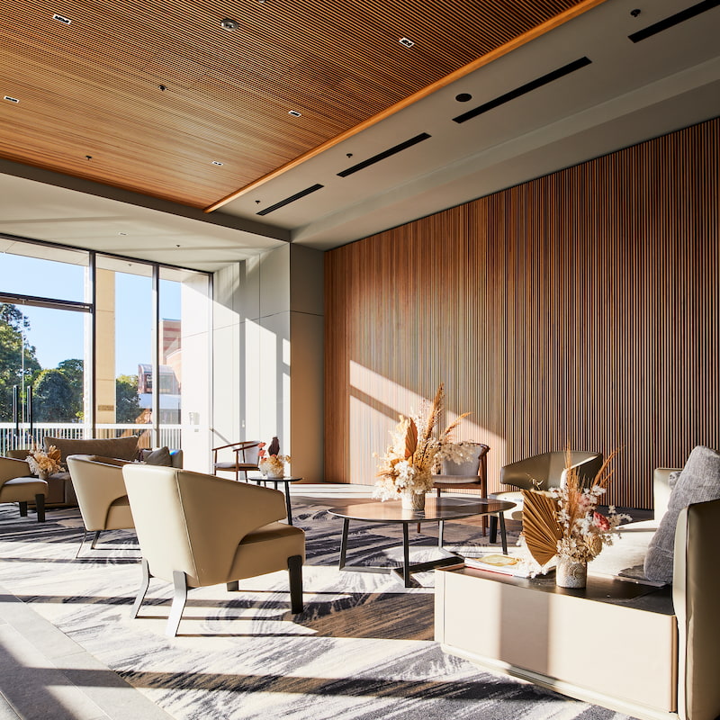 Stylish and Modern Lounge Interior at The Lennox | High-Quality Visual Content for Property Developers